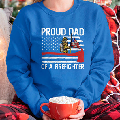 Gift for Dad Shirt, Funny Dad Unisex T-Shirt/Hoodie/Sweatshirt HLT00 – Fireman Father Son Daughter Proud Dad Of A Firefighter T-Shirt
