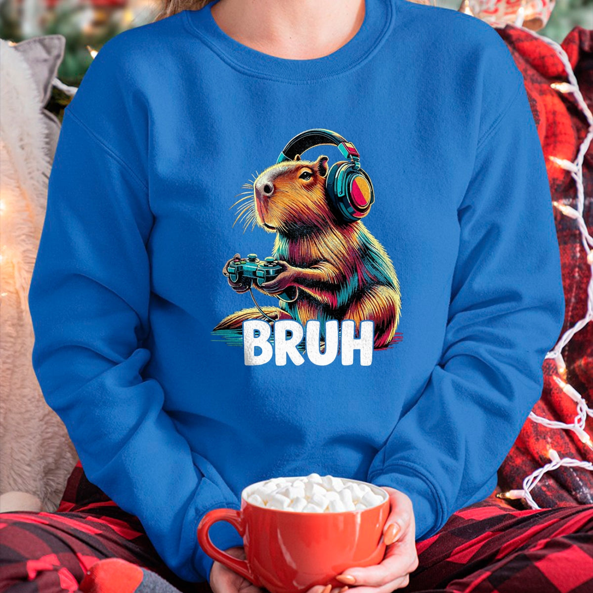Cute Capybara Shirt, Funny Capybara UnisexT-Shirt/Hoodie/Sweatshirt HLT00 - Bruh Capybaras Funny Video Games Capybara T-Shirt, Men, Black, 3X-Large