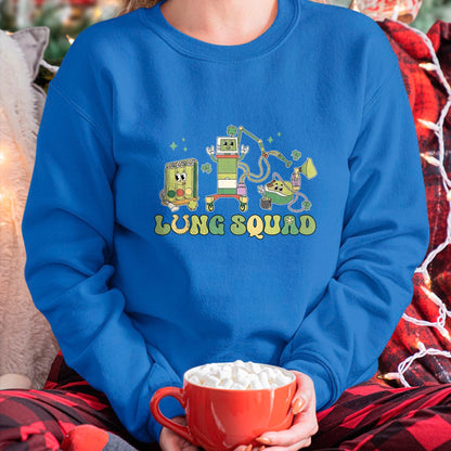 Patrick Day Shirts for Family, Funny Patrick Day shirts, st patrick's day Unisex T-Shirt/Hoodie/Sweatshirt HLT00 - Lung Squad Respiratory Therapist St Patrick Day Pulmonologit T-Shirt