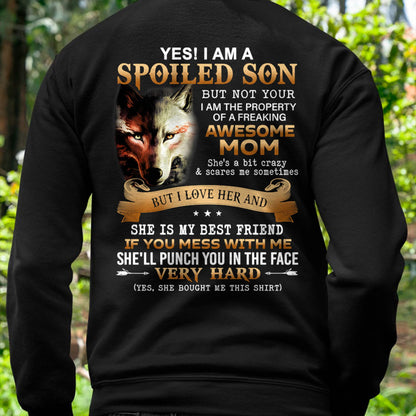 Lucky Son of Awesome Mom - Perfect Gift for Your Son From Mom - DTSM00 (SKU10-128-00)