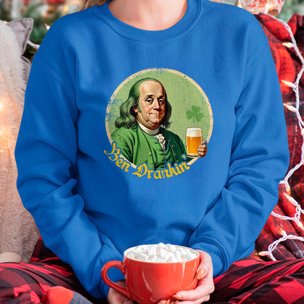 Patrick Day Shirts for Family, Funny Patrick Day shirts, st patrick's day Unisex T-Shirt/Hoodie/Sweatshirt HLT00 - Ben Drankin Shenanigan Clover Irish Shamrock St Patrick Day T-Shirt