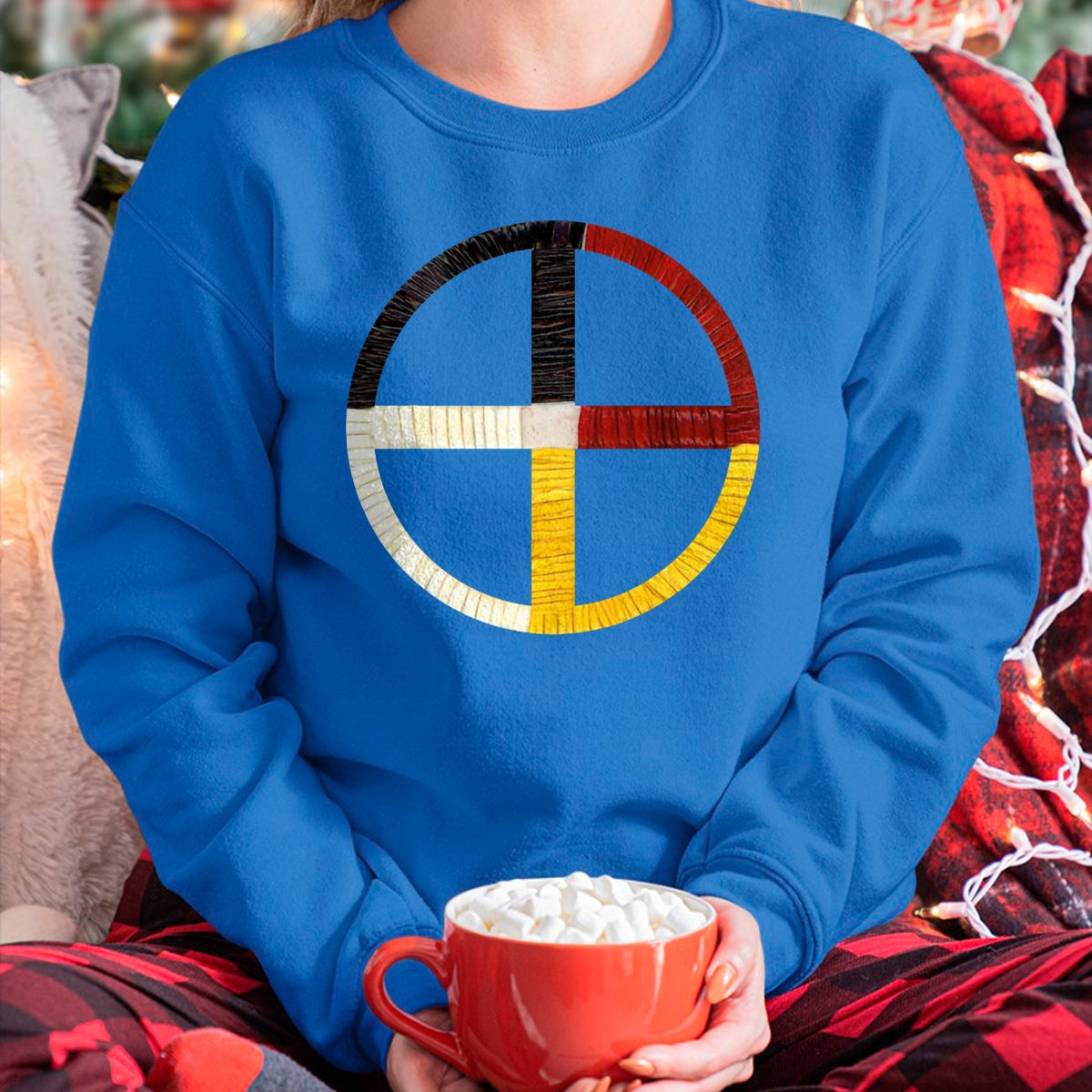 Native American T-Shirts, Vintage Native American Unisex T-Shirt/Hoodie/Sweatshirt HLT00 - Native American Indian Medicine Wheel T-Shirt (1)