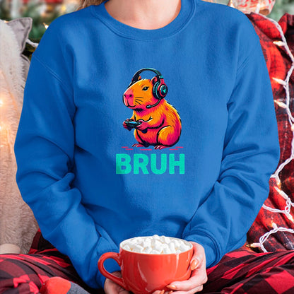 Cute Capybara Shirt, Funny Capybara UnisexT-Shirt/Hoodie/Sweatshirt HLT00 - Bruh Capybaras Bruh Video Games Boys Capybara T-Shirt