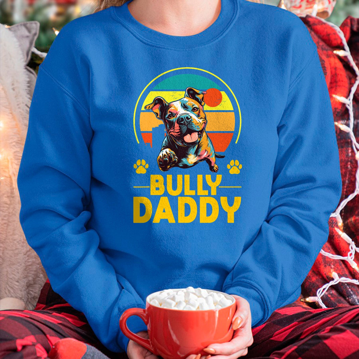Gift for Dad Shirt, Funny Dad Unisex T-Shirt/Hoodie/Sweatshirt HLT00 - American Bully Daddy Proud Canine Dog Father T-Shirt
