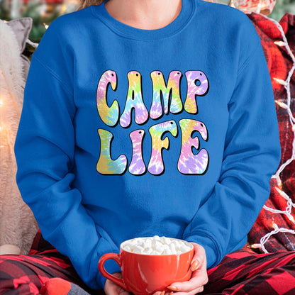 Funny Camping Shirt, Gift For Camping Lover Unisex T-Shirt/Hoodie/Sweatshirt HLT00 - Camping Summer for Girls Summer Camp Tie-Die Retro T-Shirt
