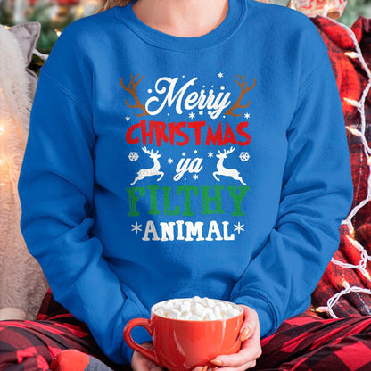Christmas Shirts for Family, Funny christmas shirts, Christmas Unisex T-Shirt/Hoodie/Sweatshirt HLT00 - Merry Christmas Animal Filthy Ya Xmas Pajama T-Shirt