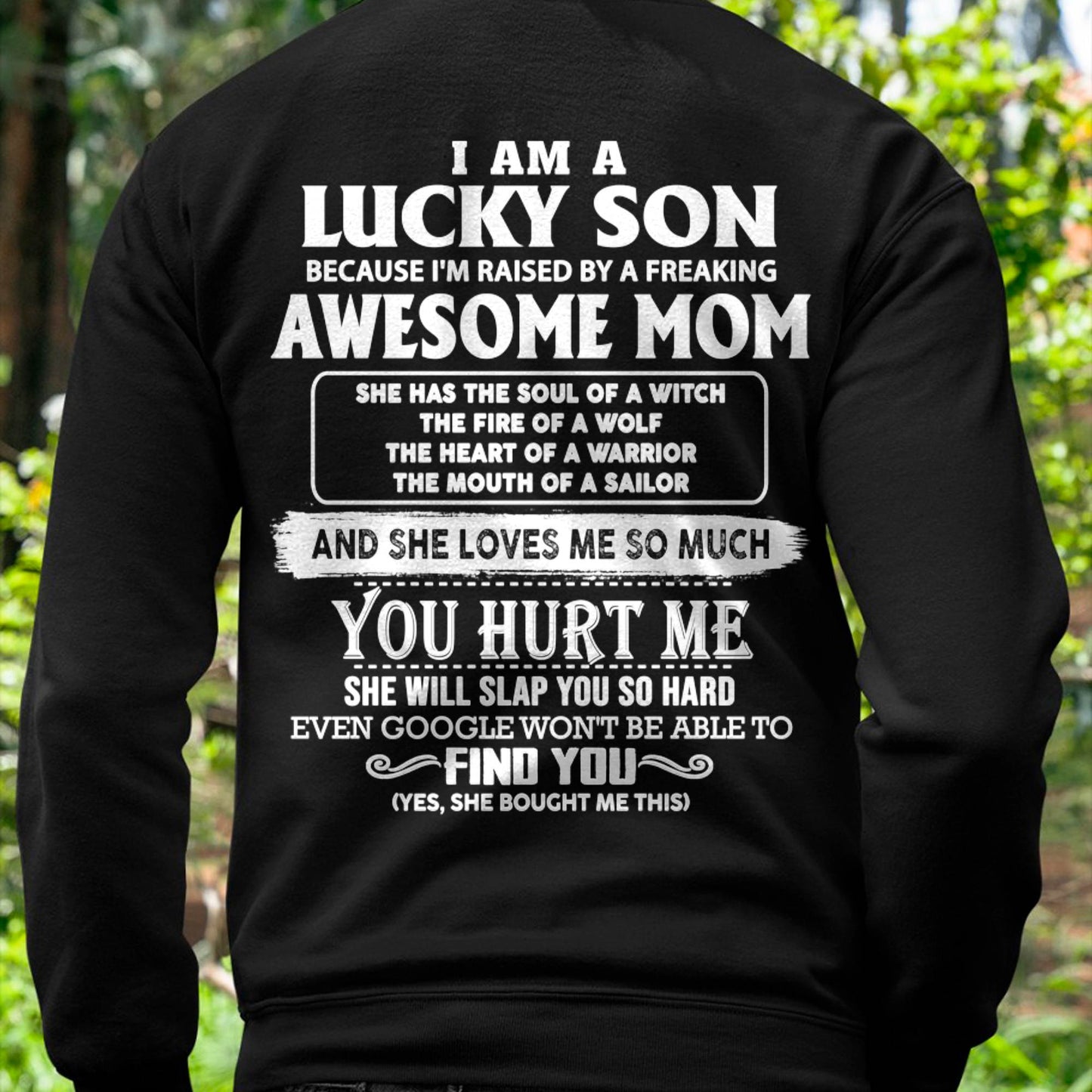 Lucky Son Of Awesome Mom Shirt - Perfect Gift For Your Son DTSM00 (SKU07-69-00)