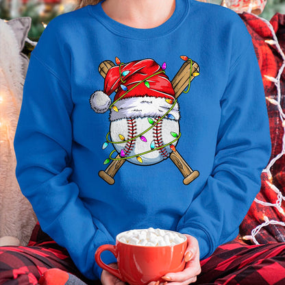 Christmas Shirts for Family, Funny christmas shirts, Christmas Unisex T-Shirt/Hoodie/Sweatshirt HLT00 - Santa Sports Design For Men Boys Christmas Baseball Player T-Shirt