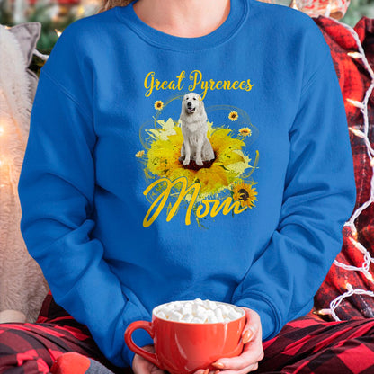 Dog Love Shirt, Dog Lover Gift T-Shirt/Hoodie/Sweatshirt HLT00 - Sunflower Great Pyrenees Mom Dog Lover Mother_s T-Shirt