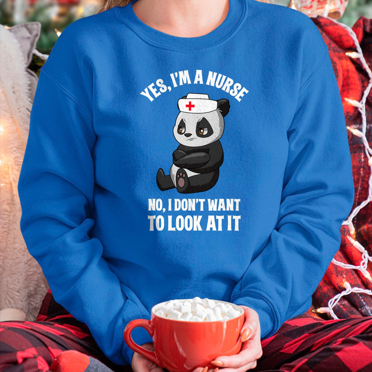 Funny Nurse Shirt, Nurse Unisex T-Shirt/Hoodie/Sweatshirt HLT00 - Funny Panda Nurse Nursing RN LNP Nurse Mom Nurse Life Womens T-Shirt