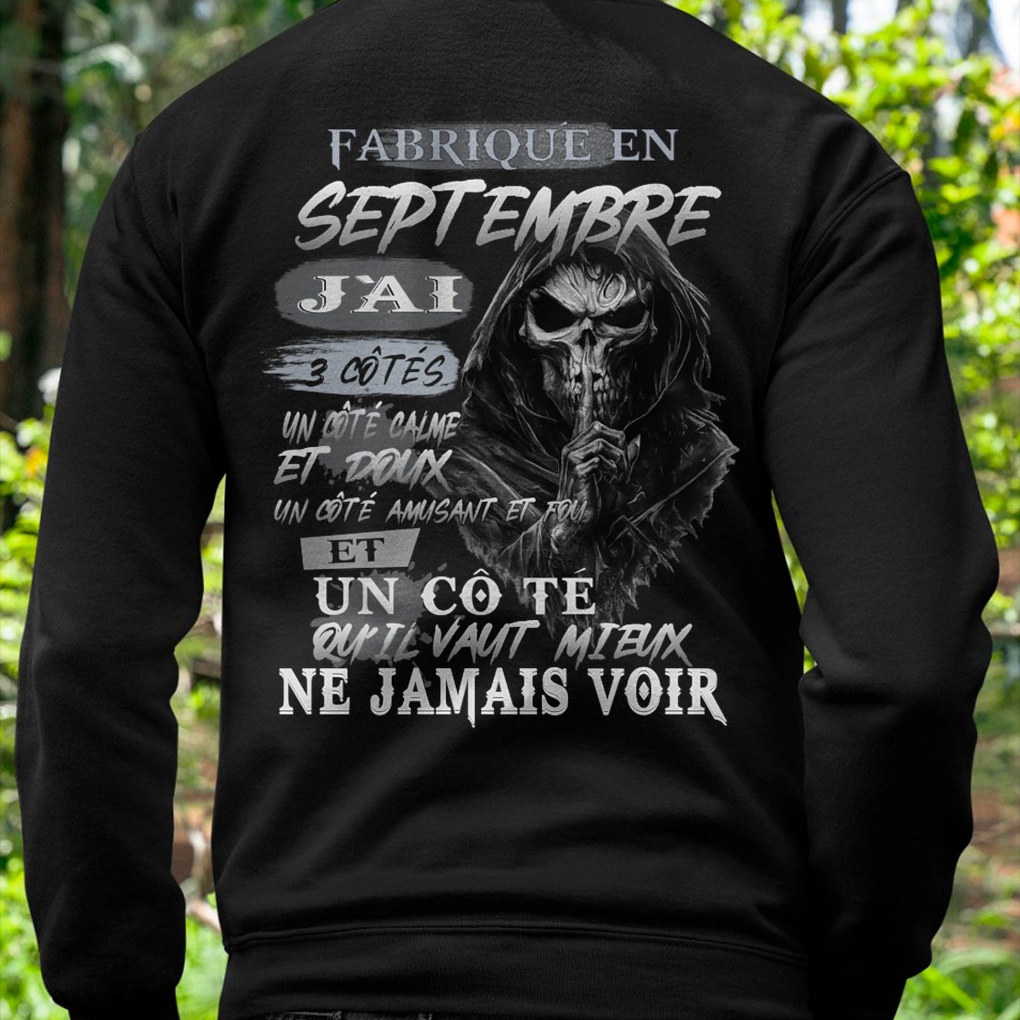Fabriqué en Septembre – J’ai 3 Côtés | T-Shirt Homme Caractère Fort - DTSM09 (SKU26T-01174-09)