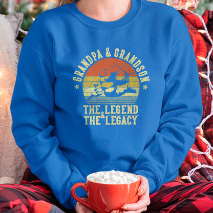 Best Grandpa Shirt, Proud Grandpa Unisex T-Shirt/Hoodie/Sweatshirt HLT00 - Grandpa and Grandson The Legend And The Legacy Gifts Grandpa T-Shirt