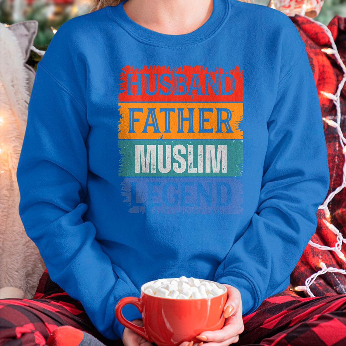 Gift for Dad Shirt, Funny Dad Unisex T-Shirt/Hoodie/Sweatshirt HLT00 – Father Husband MUSLIM Legend Proud Dad Funny Retro Papa T-Shirt