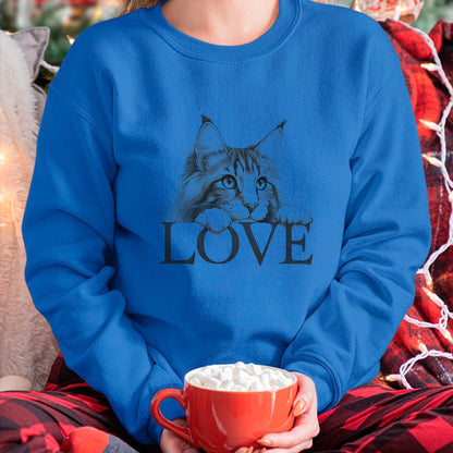 Cat Love Shirt, Funny Cat Lover Gift UnisexT-Shirt/Hoodie/Sweatshirt HLT00 - Maine Coon Cat Love Design T-Shirt