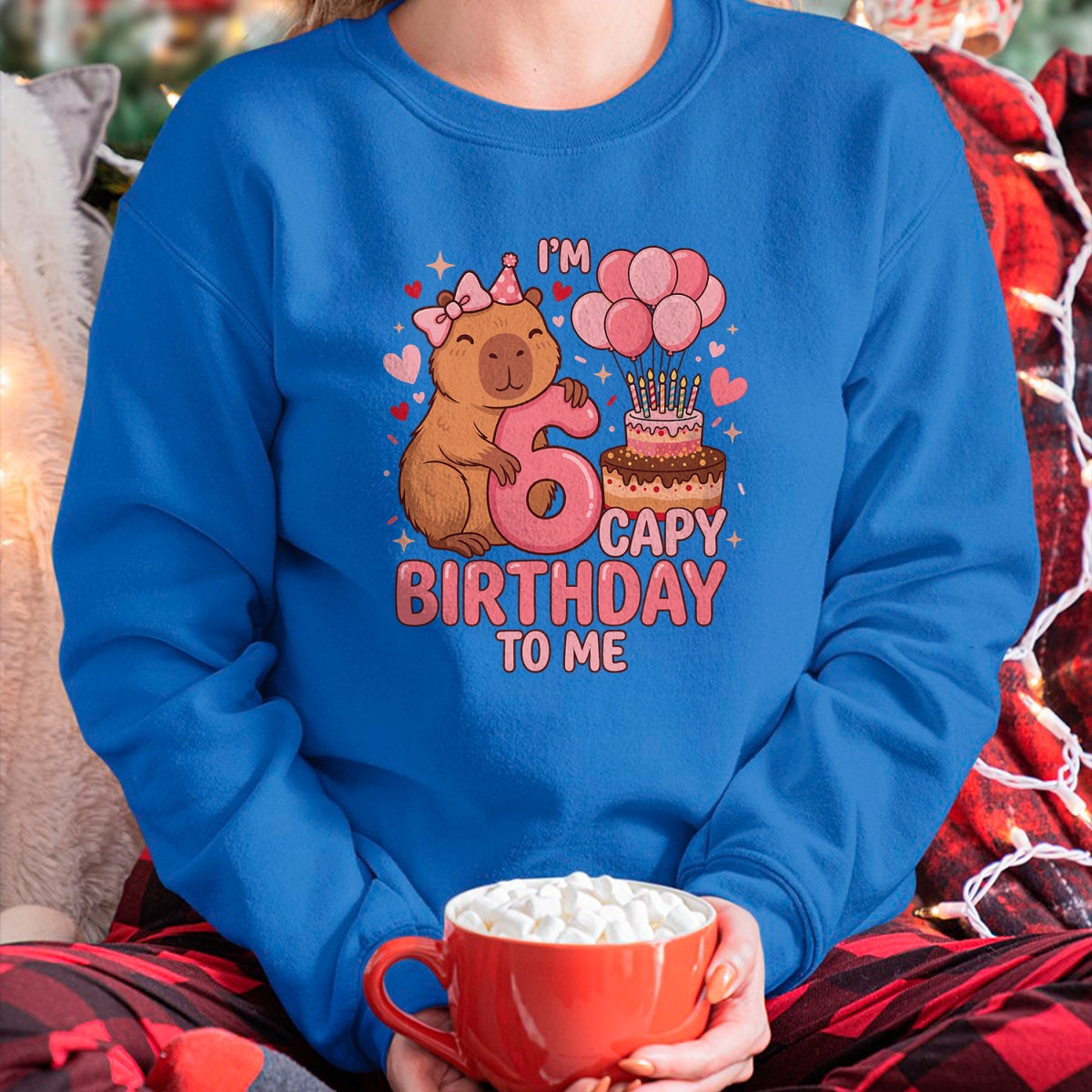 Cute Capybara Shirt, Funny Capybara UnisexT-Shirt/Hoodie/Sweatshirt HLT00 - Capybara 6 Year Birthday Girl Capybara 6th Birthday 2020 T-Shirt