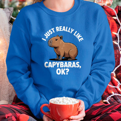 Cute Capybara Shirt, Funny Capybara Unisex T-Shirt/Hoodie/Sweatshirt HLT00 - Funny Capybara Art for Men Women Kids Capy Rodent Capybara T-Shirt