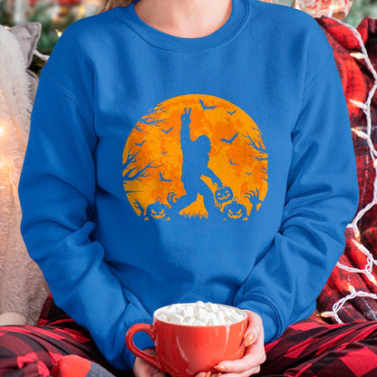 Best Thanksgiving Family Shirt , Funny Thanksgiving UnisexT-Shirt/Hoodie/Sweatshirt HLT00 - Spooky Halloween Bigfoot Pumpkin Funny Halloween Sasquatch T-Shirt, Men, Black, XX-Large