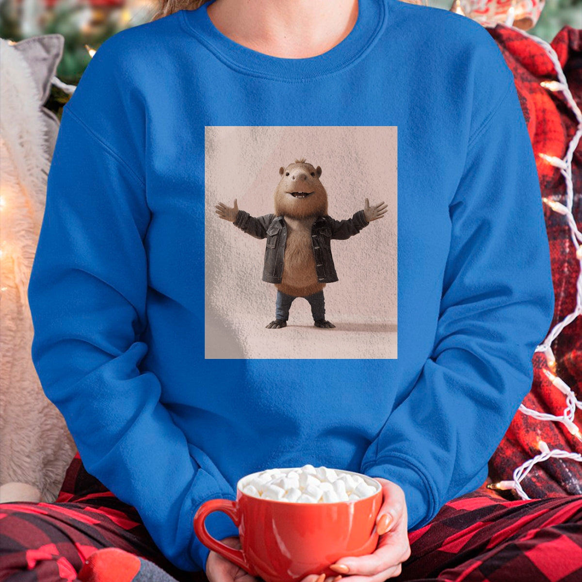 Cute Capybara Shirt, Funny Capybara Unisex T-Shirt/Hoodie/Sweatshirt HLT00 - Funny Graphic Capybara Long Sleeve T-Shirt (14)