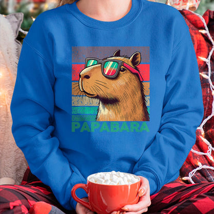 Cute Capybara Shirt, Funny Capybara Unisex T-Shirt/Hoodie/Sweatshirt HLT00 - Papabara Father_s Day Best Dad Capybara T-Shirt