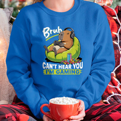 Cute Capybara Shirt, Funny Capybara Unisex T-Shirt/Hoodie/Sweatshirt HLT00 - Capybara Gamer Gaming T-Shirt