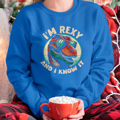 Best Dinosaur Lover Shirt, Funny Dinosaur UnisexT-Shirt/Hoodie/Sweatshirt HLT00 - I_m Rexy And I Know It T-Rex Funny Dinosaur Lover T-Shirt