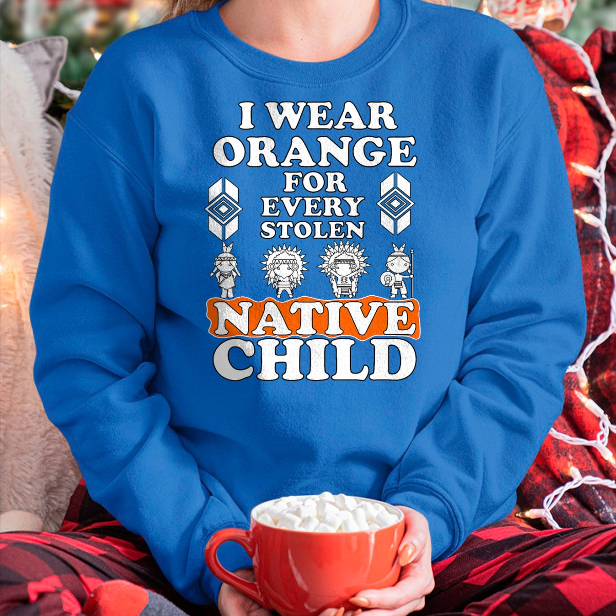 Native American T-Shirts, Vintage Native American Unisex T-Shirt/Hoodie/Sweatshirt HLT00 - I Wear Orange For Every American Native Child Indian Pride T-Shirt (2)