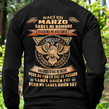 Camiseta de Hombre Nacido en Marzo con Frases Inspiradoras - DTSM03 (SKU07-71-03)