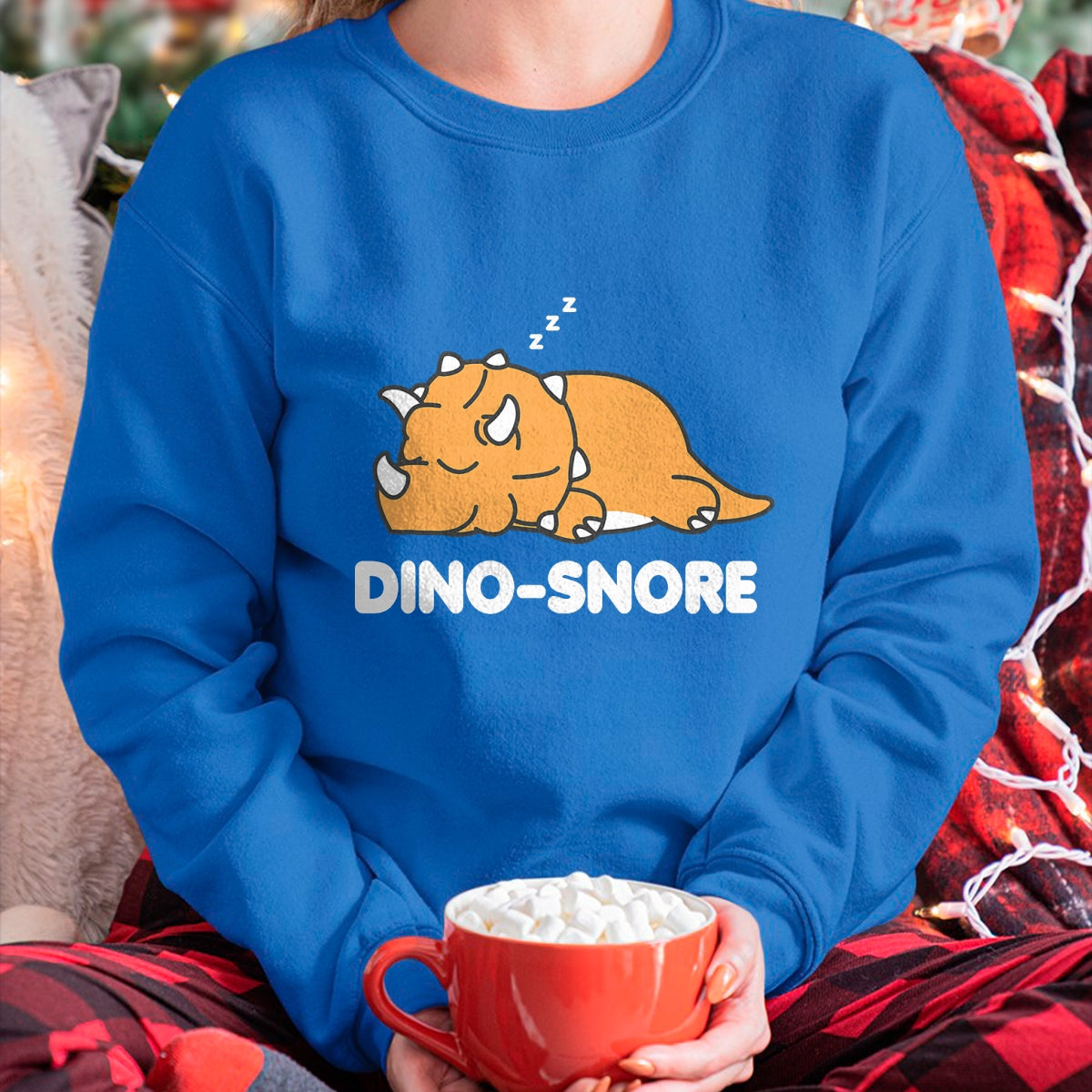 Best Dinosaur Lover Shirt, Funny Dinosaur UnisexT-Shirt/Hoodie/Sweatshirt HLT00 - Dino Snore Triceratops Dinosaur Pyjamas T-Shirt