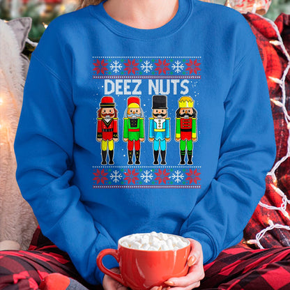 Christmas Shirts for Family, Funny christmas shirts, Christmas Unisex T-Shirt/Hoodie/Sweatshirt HLT00 - Deez Nuts Nutcracker Ugly Christmas Sweater Funny Xmas T-Shirt