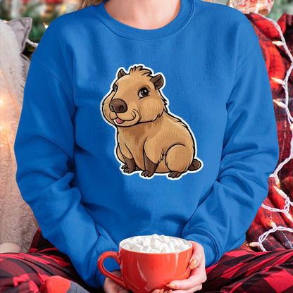 Cute Capybara Shirt, Funny Capybara Unisex T-Shirt/Hoodie/Sweatshirt HLT00 - Capybara Long Sleeve T-Shirt (1)