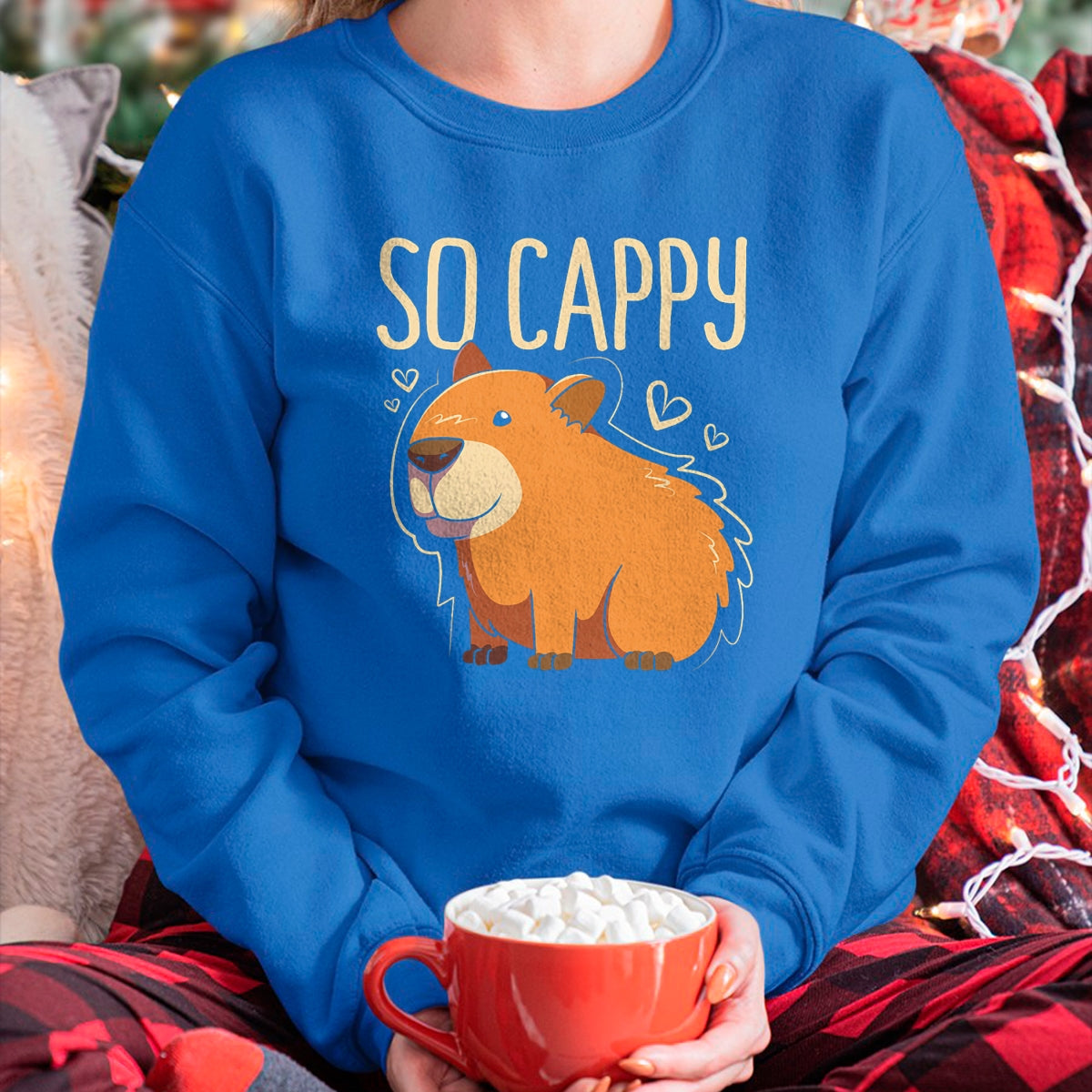 Cute Capybara Shirt, Funny Capybara Unisex T-Shirt/Hoodie/Sweatshirt HLT00 - Funny Capybara So Cappy T-Shirt