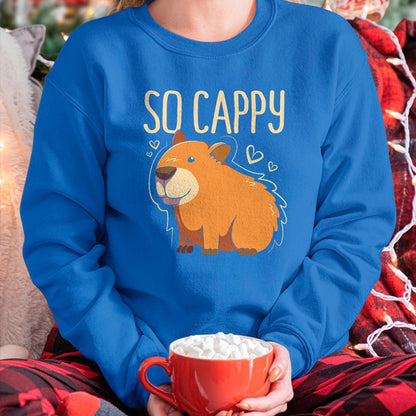 Cute Capybara Shirt, Funny Capybara Unisex T-Shirt/Hoodie/Sweatshirt HLT00 - Funny Capybara So Cappy T-Shirt