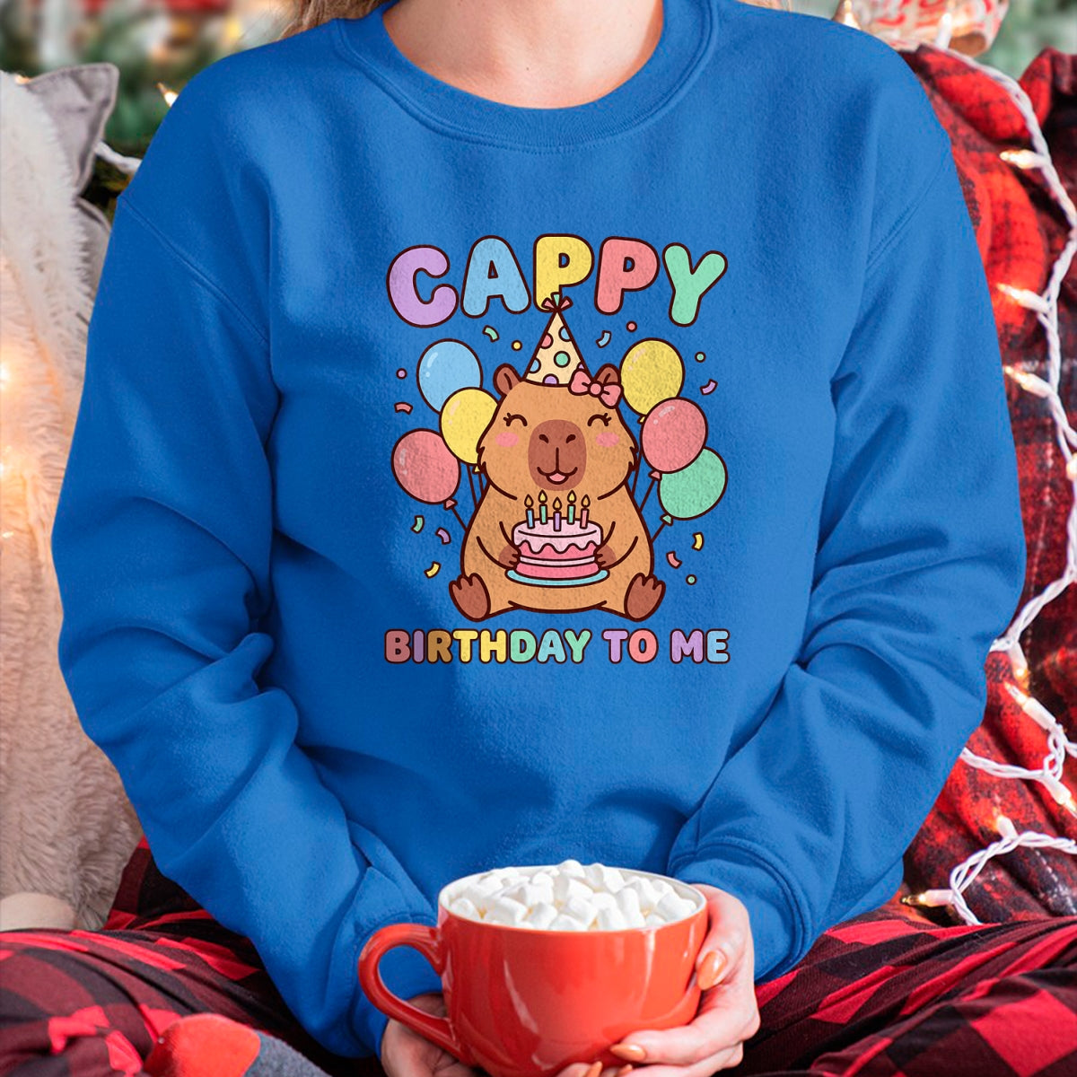 Cute Capybara Shirt, Funny Capybara UnisexT-Shirt/Hoodie/Sweatshirt HLT00 - Cappy Birthday to Me Happy Birthday T-Shirt