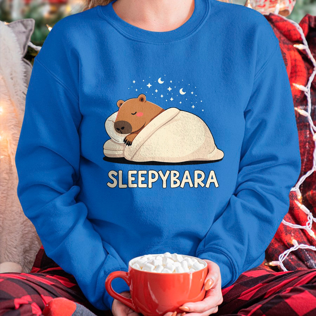Cute Capybara Shirt, Funny Capybara Unisex T-Shirt/Hoodie/Sweatshirt HLT00 - Capybara Sleep Pajamas Sleepybara T-Shirt