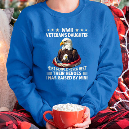 Proud Veteran Shirt, Funny Veteran UnisexT-Shirt/Hoodie/Sweatshirt HLT00 - Eagle WWII Veteran_s Daughter Most People Never Meet T-Shirt, Men, Black, 3X-Large