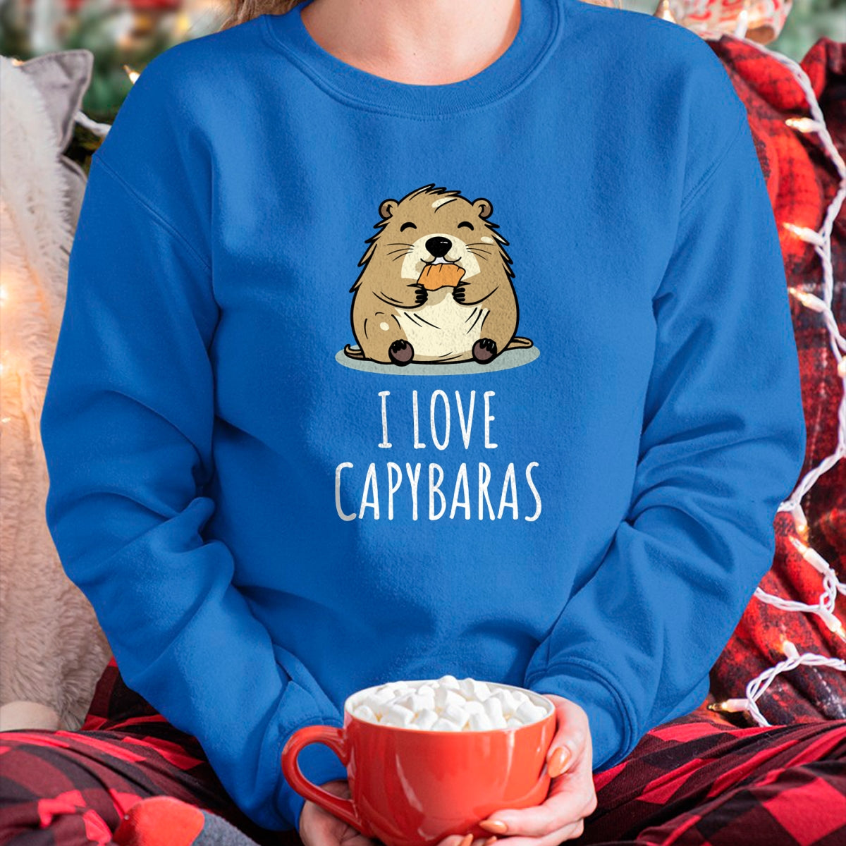 Cute Capybara Shirt, Funny Capybara Unisex T-Shirt/Hoodie/Sweatshirt HLT00 - I Love Capybaras Long Sleeve T-Shirt