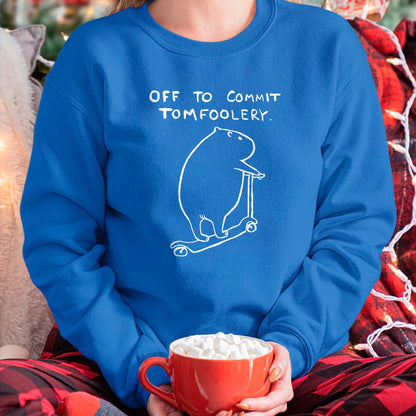 Cute Capybara Shirt, Funny Capybara Unisex T-Shirt/Hoodie/Sweatshirt HLT00 - Capybara Off to Commit Tomfoolery T-Shirt
