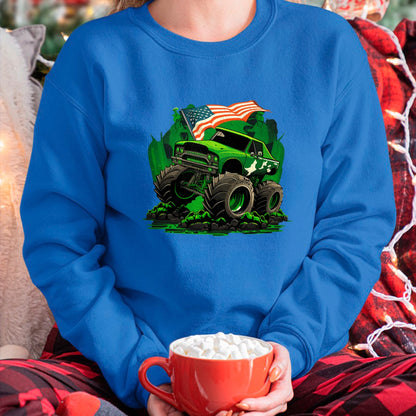 Patrick Day Shirts for Family, Funny Patrick Day shirts, st patrick's day Unisex T-Shirt/Hoodie/Sweatshirt HLT00 - Funny Leprechaun Monster Truck Shamrock St Patrick Day Boys T-Shirt