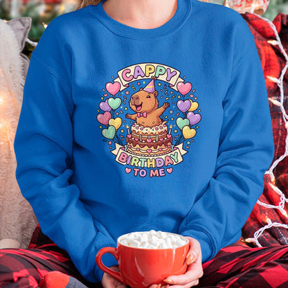 Cute Capybara Shirt, Funny Capybara UnisexT-Shirt/Hoodie/Sweatshirt HLT00 - Capybara Birthday Kawaii Girl Cappy Birthday to Me T-Shirt