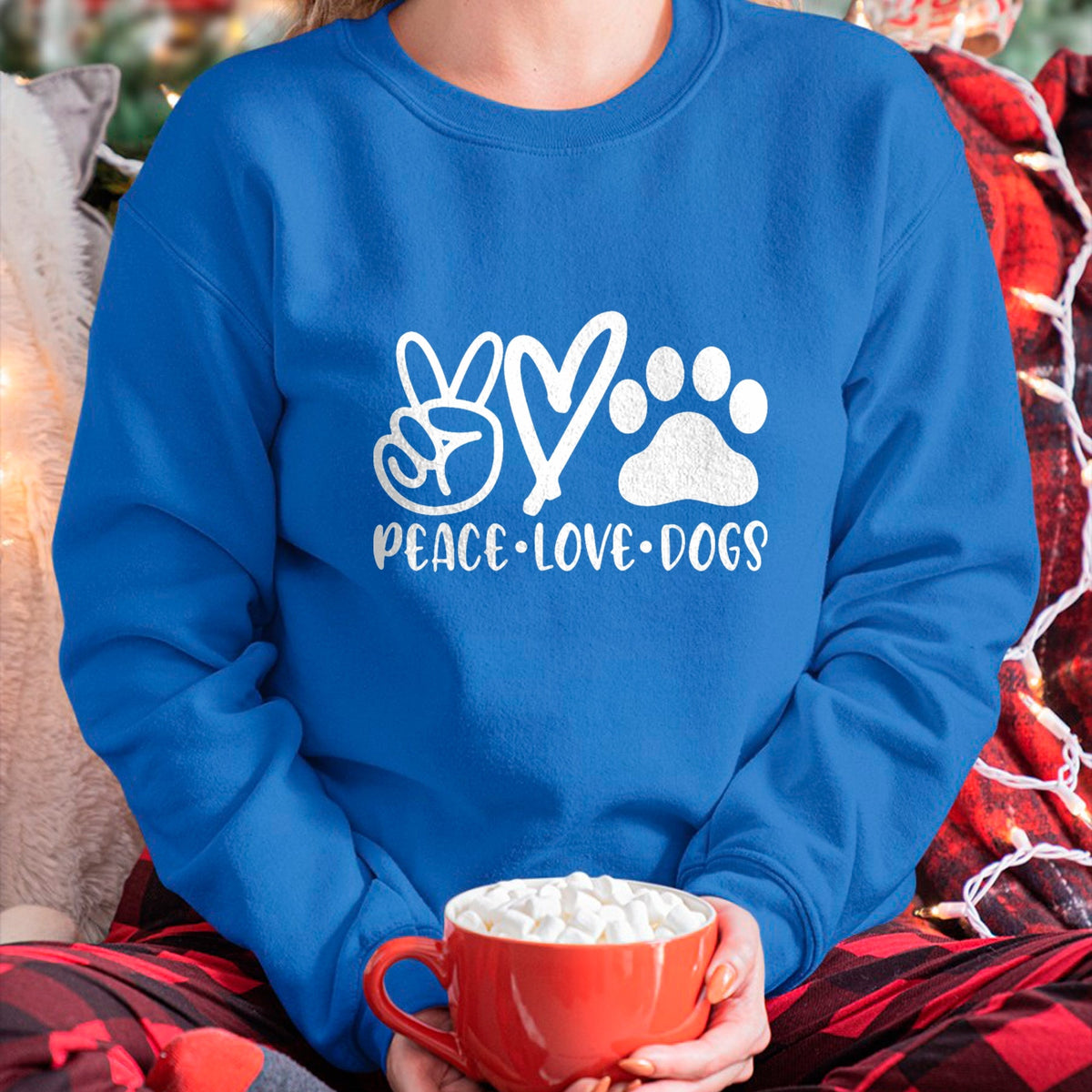 Dog Love Shirt, Dog Lover Gift T-Shirt/Hoodie/Sweatshirt HLT00 - Retro Vintage Peace Love Dog Tshirt Funny Dog Lover Gifts T-Shirt