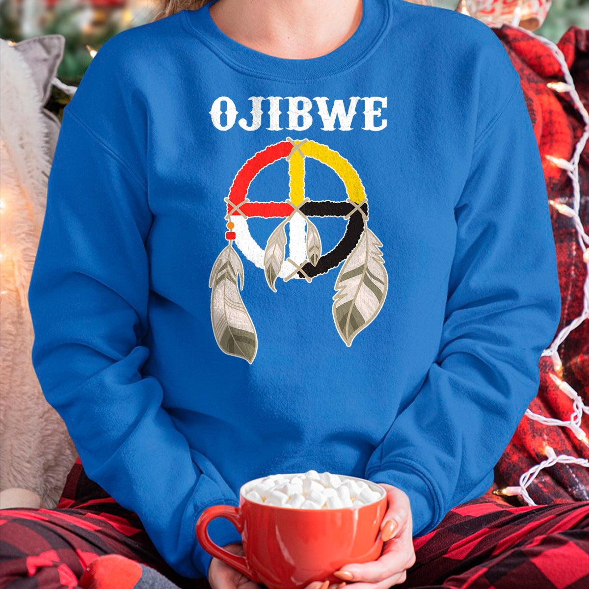 Native American T-Shirts, Vintage Native American Unisex T-Shirt/Hoodie/Sweatshirt HLT00 - Ojibwe Anishinaabeg People Native American Medicine Wheel T-Shirt (1)