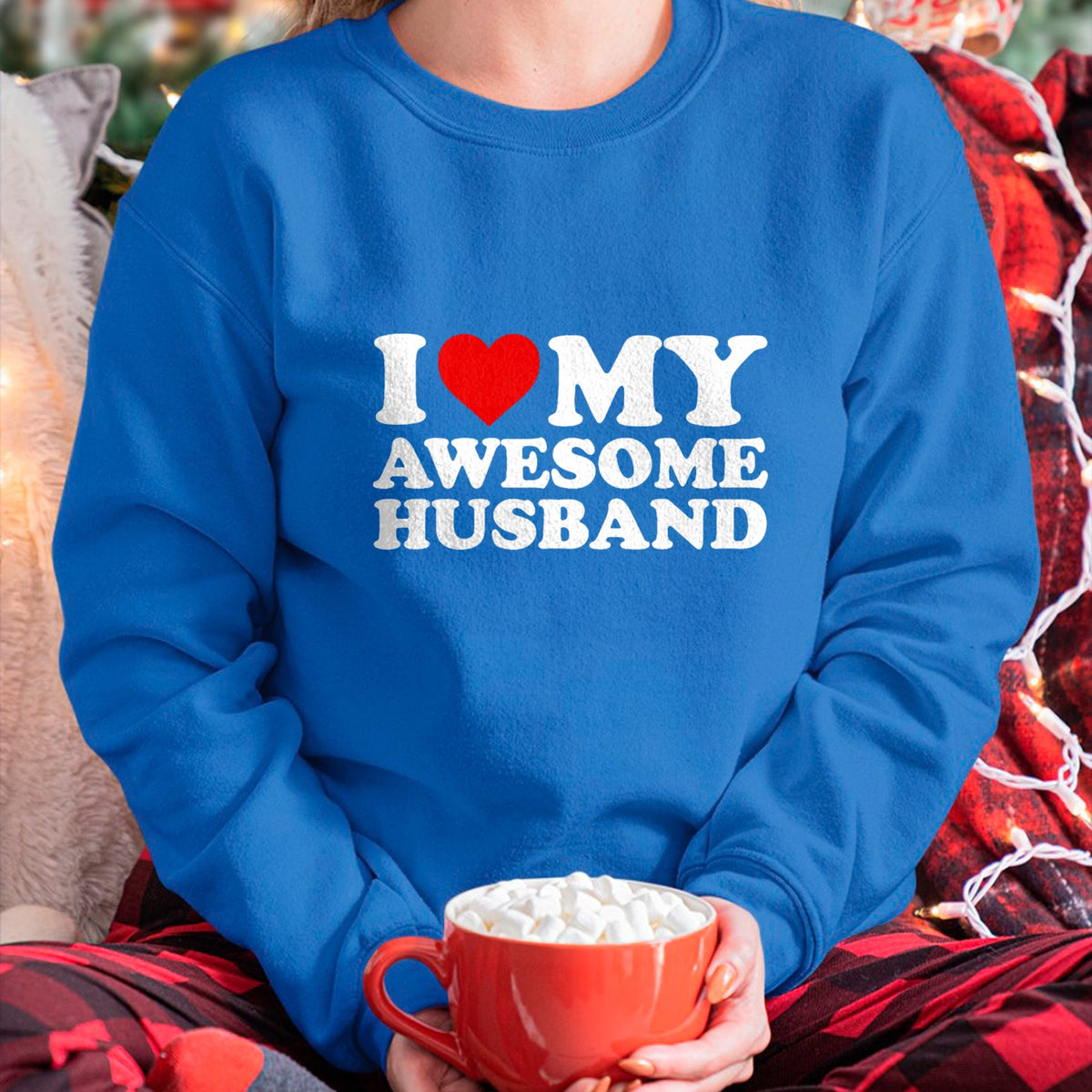 Best Wife Shirt, Wife and Husband Unisex T-Shirt/Hoodie/Sweatshirt HLT00 - I Love My Awesome Husband T-Shirt T-Shirt (1)