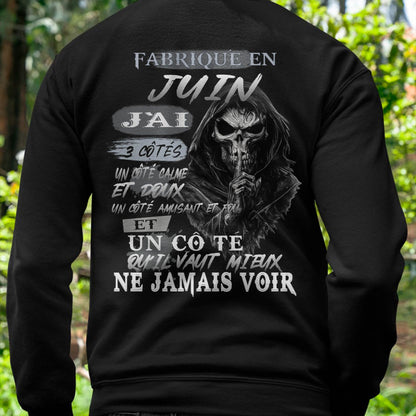 Fabriqué en Juin – J’ai 3 Côtés | T-Shirt Homme Caractère Fort - DTSM06 (SKU26T-01174-06)