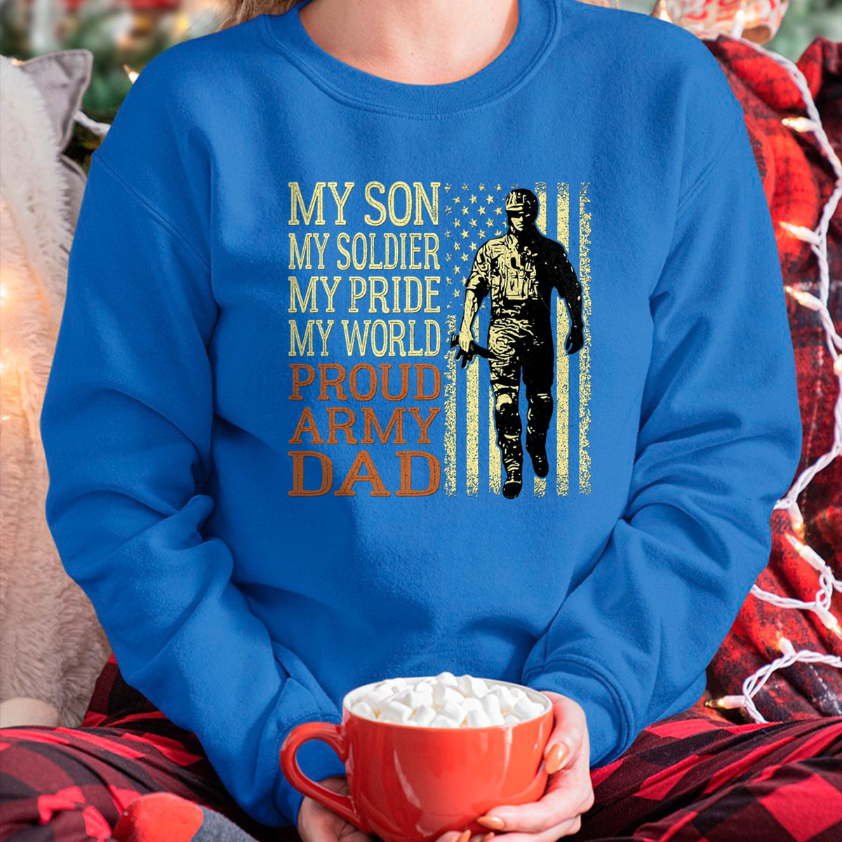 Gift for Dad Shirt, Funny Dad Unisex T-Shirt/Hoodie/Sweatshirt HLT00 – My Son Is A Soldier Hero Proud Army Dad US Military Father T-Shirt
