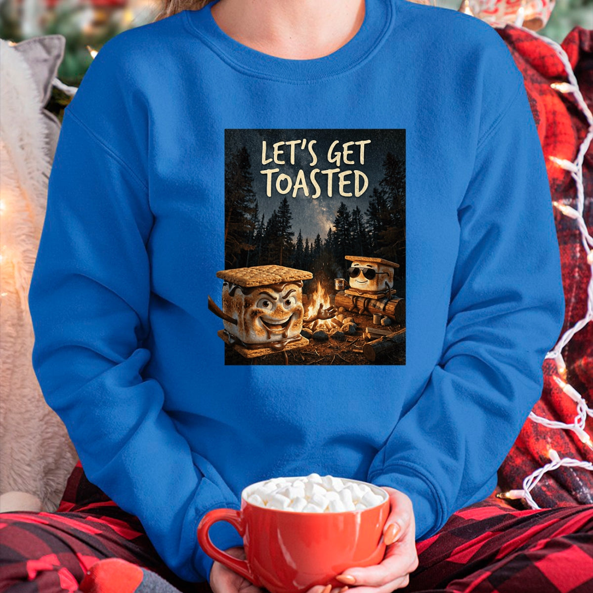 Funny Camping Shirt, Gift For Camping Lover Unisex T-Shirt/Hoodie/Sweatshirt HLT00 - Let_s Get Toasted Camping S_Mores Marshmallow Smores T-Shirt