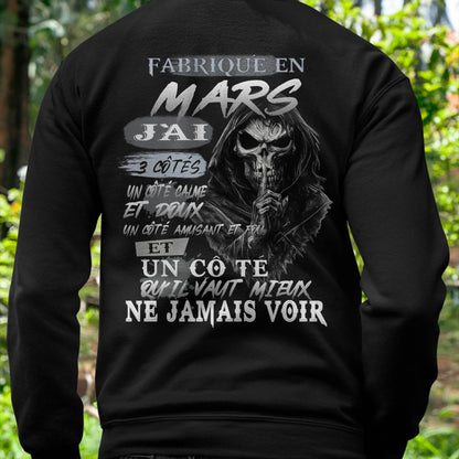 Fabriqué en Mars – J’ai 3 Côtés | T-Shirt Homme Caractère Fort - DTSM03 (SKU26T-01174-03)