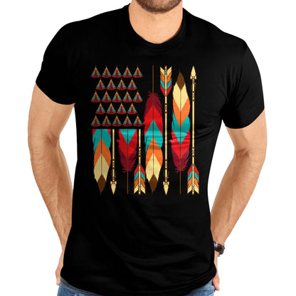 Native American T-Shirts, Vintage Native American Unisex T-Shirt/Hoodie/Sweatshirt HLT00 - Native American Flag - Pride Month Indigenous People Veteran T-Shirt
