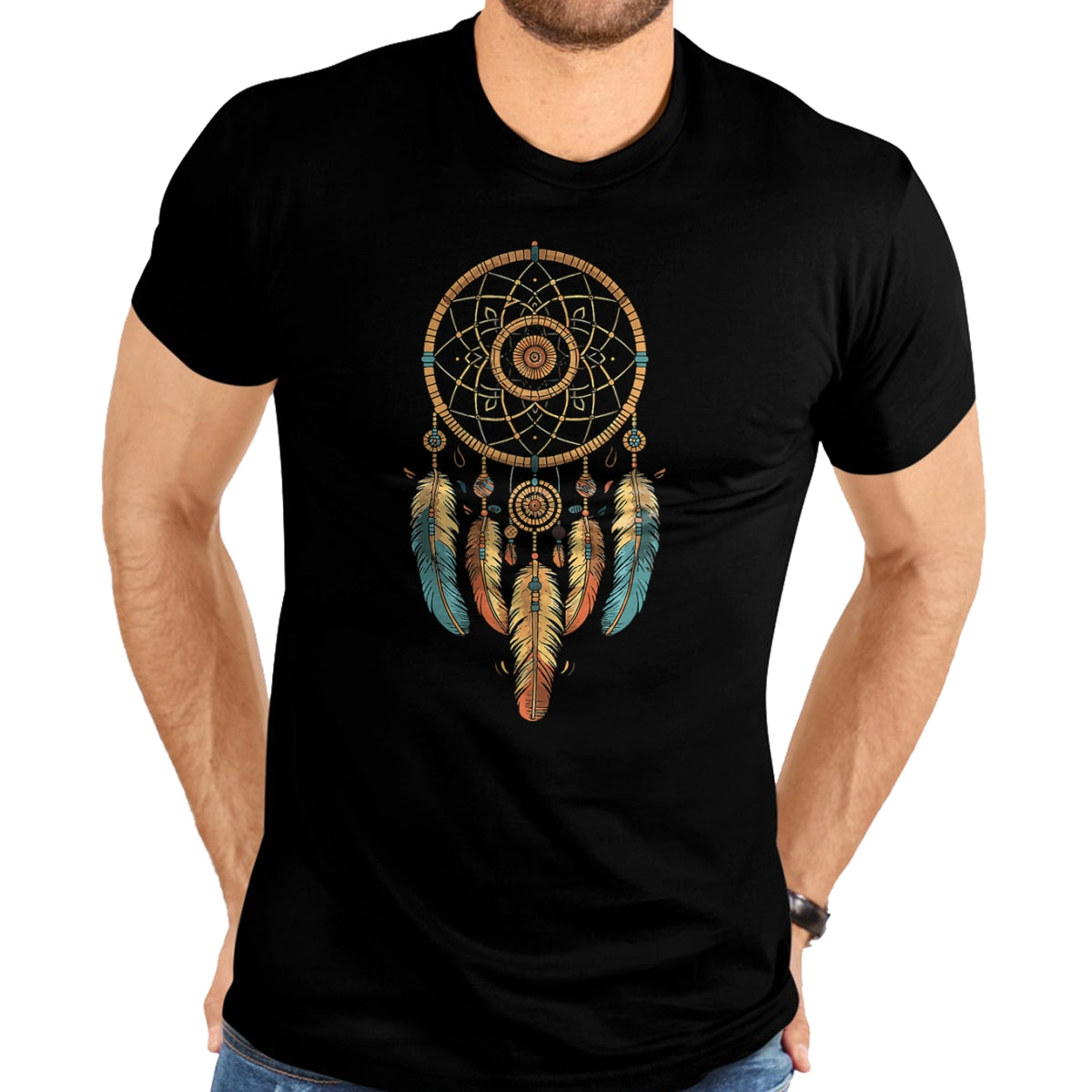 Native American T-Shirts, Vintage Native American Unisex T-Shirt/Hoodie/Sweatshirt HLT00 - Dream Catcher Native American Tribal T-Shirt