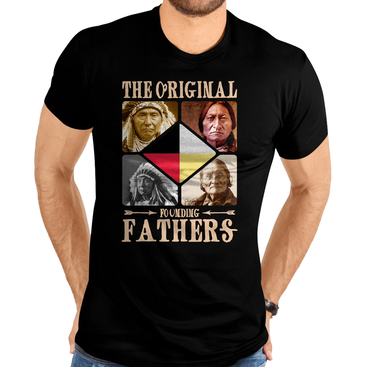 Native American T-Shirts, Vintage Native American Unisex T-Shirt/Hoodie/Sweatshirt HLT00 - Original Founding Fathers Native American Tribe T-Shirt (1)