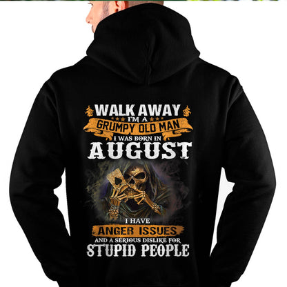 August - Grumpy Old Man T-Shirt – Perfect Gift For Men - DTSM08 (SKU09-89-08)